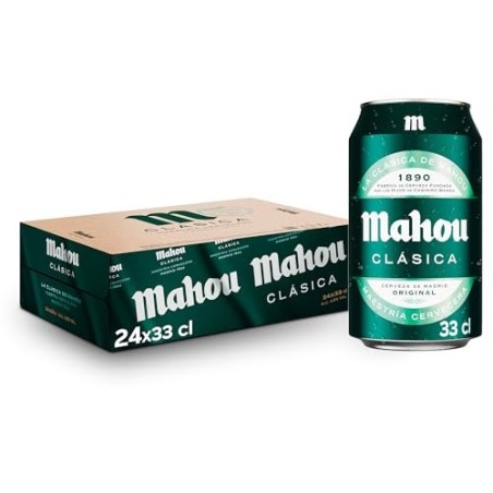 MAHOU  VERDE CLASICA 24 PACK x 33cl. por unidad te sale 0.64