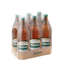 CERVEZA MAHOU  CLASICA UN PACK DE 6 UNIDADES 1l  POR UNIDAD TE SALE 1,82€