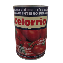 TOMATE entero pelado Celorrio 390 g.