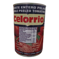 TOMATE entero pelado Celorrio 390 g.